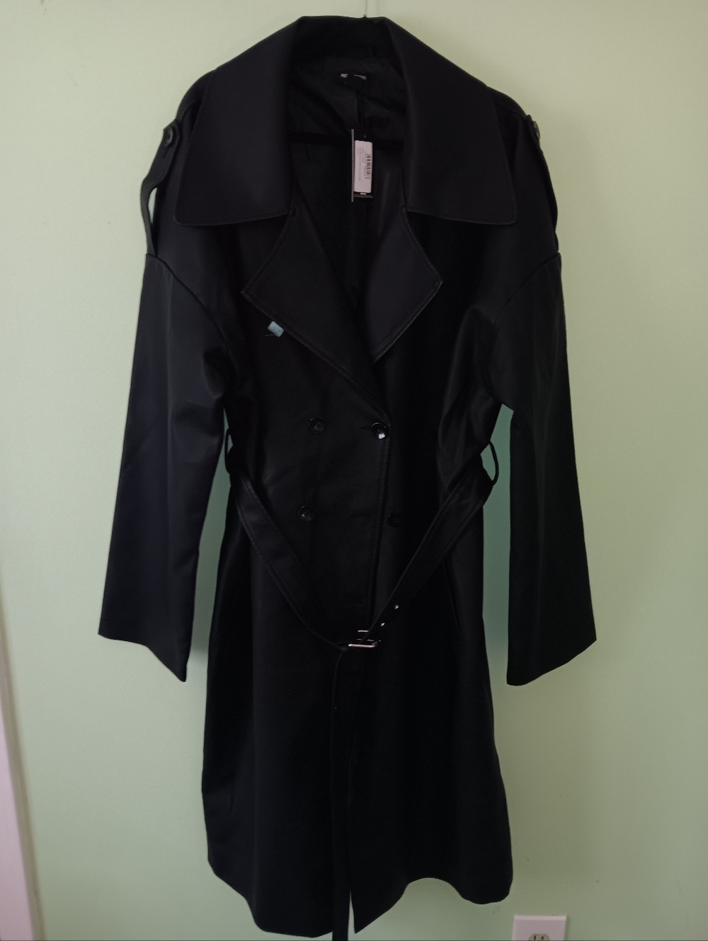 New Women's Pretty Little Thing Black Trench Coat